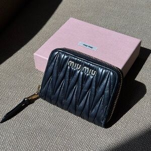 Miu Miu Matelassé Nappa Leather Wallet